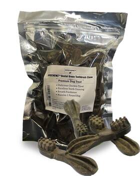 Dogchewz 850003856087 Dental Green Toothbrush Chews For Dogs Long Lasting Treats Grain-free F