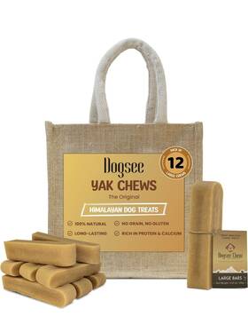 Dogsee 906115984896 Himalayan Yak Milk Dental Chews For Dogs Bulk Pack 3lb Large - 12