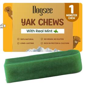 Mon1 Dogsee Dc Mn Himalayan Yak Chews With Real Mint 4.8 Ounce Pack Of 1 Green