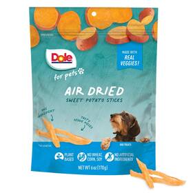 Dole 742797056067 For Pets Air Dried Sweet Potato Dog Treats 6oz Made With Real