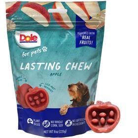 Dole 742797060125 Apple Flavor Dog Treats Small Breed 8oz 10ct Real Fruit No Wheat Corn