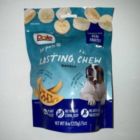 Dop05410 Dole For Pets Lasting Chew Medium And Large Breeds Banana 5 Chews 8 Oz 225 G
