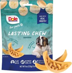 Ff30879 Dole For Pets Freshly Fetched Lasting Chew Banana Flavor Dog Treats 8 Ounce Pack Of 1