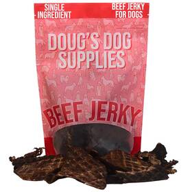 Dougs Dog Supplies 810154350087 8 Ounces Beef Jerky For Dogs Single Ingredient All Natural Air-dried Treat
