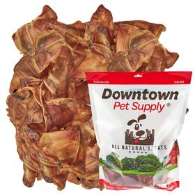 Downtown Pet Supply 840042319704 Jumbo Pig Ears - Dog Dental Treats And Rawhide-free Chews Healthy Coat