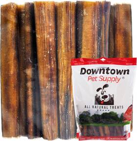 B00d5eg7yq Downtown Pet Supply Jumbo Bully Sticks For Dogs - Natural Beef Chews Low-odor &
