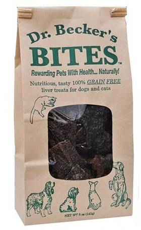 Dr. Beckers 019962049606 Bites Grain Free Liver Treats For Dogs And Cats 5 Oz