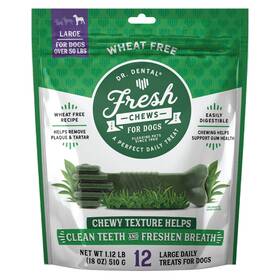 Dr. Dental 070155140425 Large Fresh Chews Dog Treats Clear Large-18 Oz