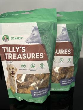 Dr. Marty 850004357712 2dr. Tillys Treasures Freeze Dried Beef Liver Dog Treats4oz Free Shippingr