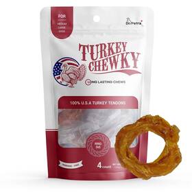 Dr.petra 809704100205 Turkey Chewky Tendon For Dogs Rawhide Free Chews Long Lasting Hypoa