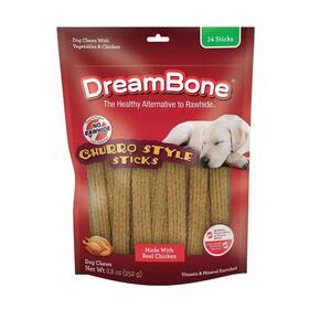 Dream Bone 892383006270 Dreambone Churro-style Dog 14 Sticks Chews Real Chicken Exp 5/26 Treats