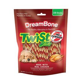 Dreambone 810833028450 Twist Sticks Made With Real Chicken Rawhide-free Chews For Dogs 50