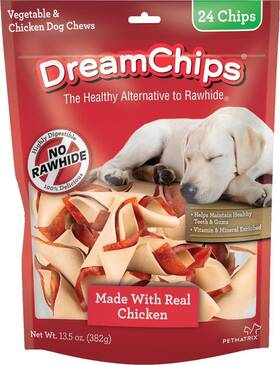Dbc-02398-10 Dreambone Dreamchips Rawhide Free Dog Chews Made With Real Chicken And 24 Count