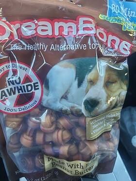 Dbpb-02596 Dreambone Peanut Butter Flavored Rawhide-free Dog Chews Mini 45.2 Oz. 80 Count