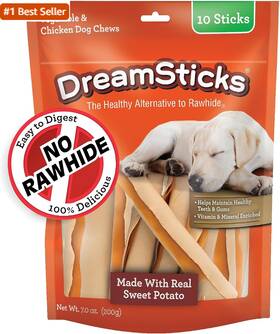 Dbsp-02983-12 Dreambone Dreamsticks Dog Chews Made With Real Sweet Potato 10 Count Pack Of 1