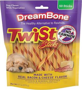 Dbtt-02847 Dreambone Chicken And Vegetable Twist Sticks Rawhide Free Treats For Dogs 50 Count
