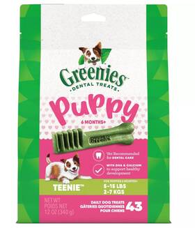 Dreamedge Shop 266220576613 Greenies Puppy Teenie Chewy Dental Dog Treats Original Chicken - 12oz