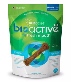 Dreamedge Shop 630478773511 Fruitables Bioactive Dental Chews For Medium Sized Dogs One Month Supply Dog Tre