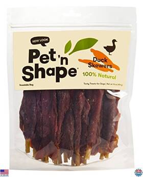 B07587nbkm Duck Wrapped Rawhide Chew Treats For Dogs - 1 Lb Chik Ftn Skewers