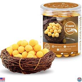 B0b1nb5645 Duck Freeze-dried Quail Egg Yolk Treats For Cats And Dogs - Healthy Training Snacks