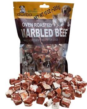 Durbalife 198715622669 Marbled Beef Cubes Oven Roasted Dog And Cat Treats Food 10.0oz Large Tasty Chews
