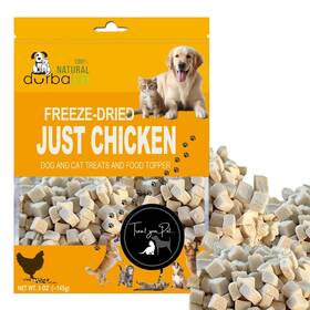 Durbalife 689076858168 Just Chicken Freeze Dried Dog And Cat Treats Food Topper 5oz 145g Tasty Chews