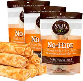 Earthanimal1231 Earth Animal 744110224177 No Hide Medium Chicken Flavored Natural Rawhide Free Dog Chews Long
