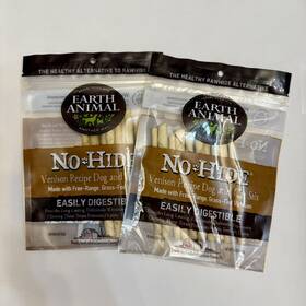 Earth Animal 812121030176 No Hide Dog And Cat Stix Rawhide Alternative Venison Treats- 2 Pack