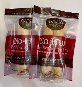Earth Animal 853965006002 No Hide Medium Rawhide Alternative Dog Chew Beef 2 Count- Pack Of