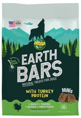 1610010 Earthborn Holistic Earthbars Turkey Protein Natural Dog Biscuit Treats 10 Oz