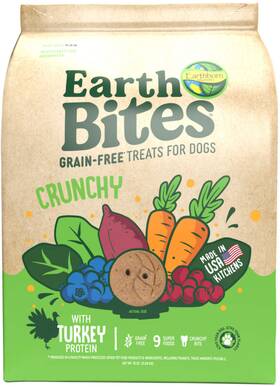 Earthborn Holistic 034846723601 Earthbites Crunchy Dog Treats Turkey And Pumpkin 1ea/10 Oz