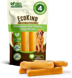 Ecokind Pet Treats 445024379320 Premium Gold Yak Cheese Himalayan Dog Chews Large Breed All