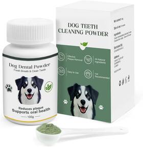 Elevtc 733723210806 Dog Teeth Cleaning Powder 100g Fights Plaque Tartar Freshens Breath A