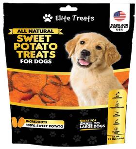 Spd15 Elite Treats Sweet Potato Dog Made In Usa 100% Natural One Ingredient Grain-fr