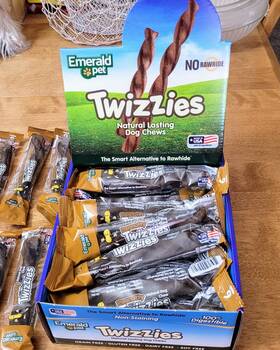 Emerald Pet 853258004807 Sale 30 Twizzies Long Lasting Dog Chew Sticks Peanutty All Natural 6 Inch Us Made