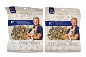 Ernie Els 859720004733 Premium Freeze Dried Beef Liver Dog Treats 2 Pack 12/26