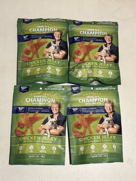 Ernie Els Pet Products 711181276343 Lot Of 4 All Natural Chicken Jerky Dog Treats In Fun Golf Shapes 3 Oz