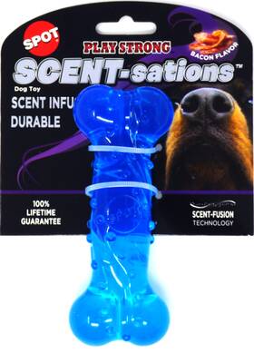Ethical Products 077234370285 Spot Play Strong Scent-sations Scent Infused Dog Bone Toy Bacon Flavor Ethical Products 077234370285 Spot Play Strong Scent-sations Scent Infused Dog Bone Toy Bacon Flavor