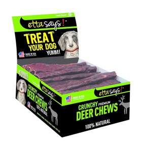 Etta Says 604015626646 Crunchy Premium Deer Dog Chews Pack Of 36 4.5 Inch Venison Ch Etta Says 604015626646 Crunchy Premium Deer Dog Chews Pack Of 36 4.5 Inch Venison Ch