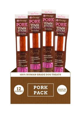 Etta Says 615499590149 Yumm Sticks Real Meat Pork Dog Jerky Treats Human Grade Made In