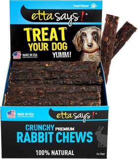 Etta Says 853994001542 Premium Crunchy 4.5 Inch Rabbit Dog Chews - 36 Count Pack Of 1