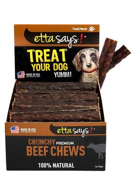 Rch-beef-blks4 Etta Says Premium Crunchy 4.5 Inch Beef Dog Chews - Grain-free Treats Good