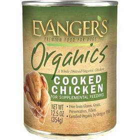 Evangers 885790446593 Organics Cooked Chicken For Dogs - 12 12.5 Oz Cans
