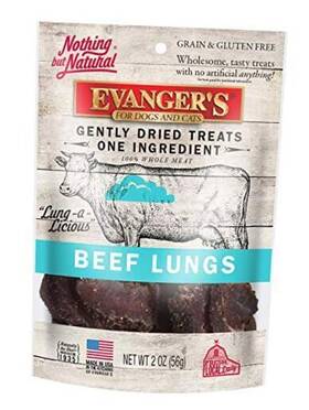 60203 Evangers Dog & Cat Food Company Inc. Nothing But Natural Gently Dried Beef 2 Ounce Pack Of 1 Lungs