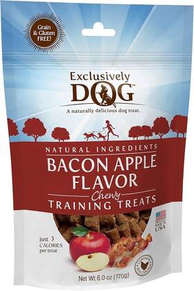 Exclusively Dog 767451512000 Chewy Training Treats Bacon Apple Flavor Grain Free Lot 30p