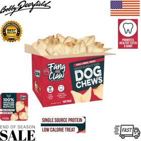Fang And Claw 310003877487 Water Buffalo Ears For Dogs 100 Pack - Free Range Grass Fed Low