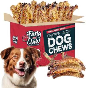 Fang And Claw 310003878644 Freeze Dried Chicken Necks For Dogs Cats 30 Count Approx. 16.9 Oz