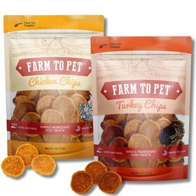 4oz-turkey-chicken-combopack Farm To Pet Dog Training Treats Chicken And Turkey Chip Protein Pack 100% All Natural S