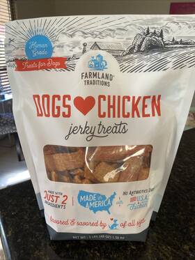 Farmland Traditions 884713003196 Chicken Jerky Treats For Dogs - 3 Lbs. Usa Made 07/2026