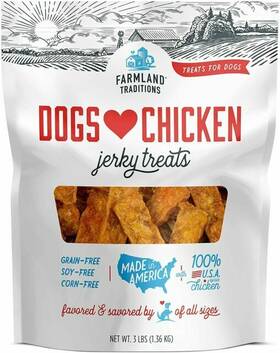 948687 Farmland Traditions Chicken Jerky Treats For Dogs - 3 Lbs